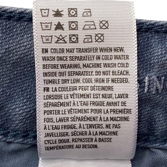 AEO Denim Super Super Stretch Crop Jegging Medium Blue Wash Raw Hem Mid Rise 8 - Picture 4 of 15